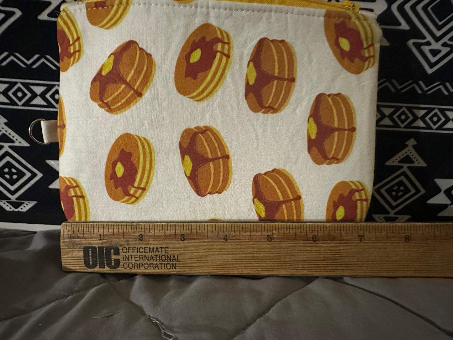 Round Bottom Pancake Party Zipper Pouch