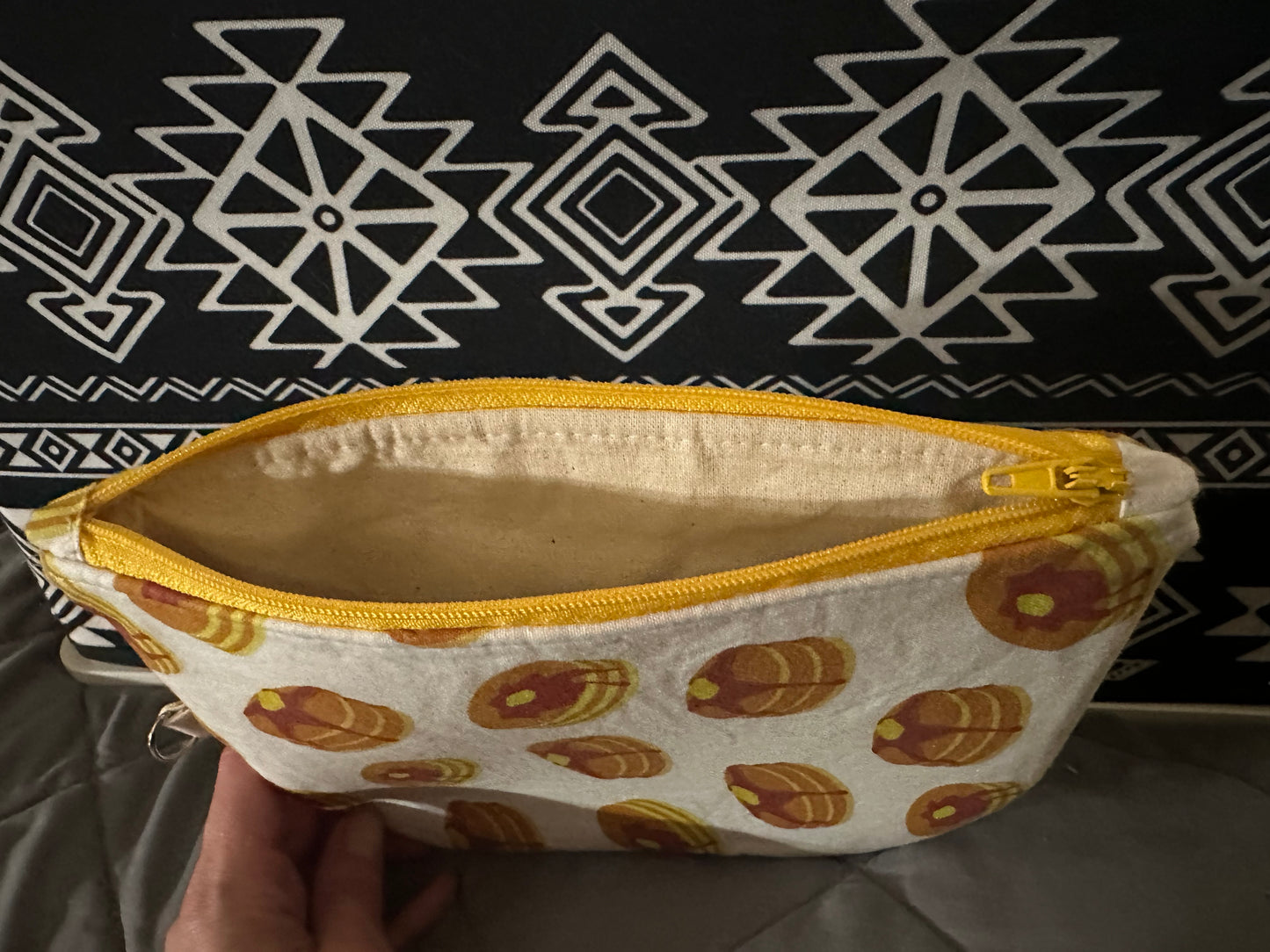 Round Bottom Pancake Party Zipper Pouch