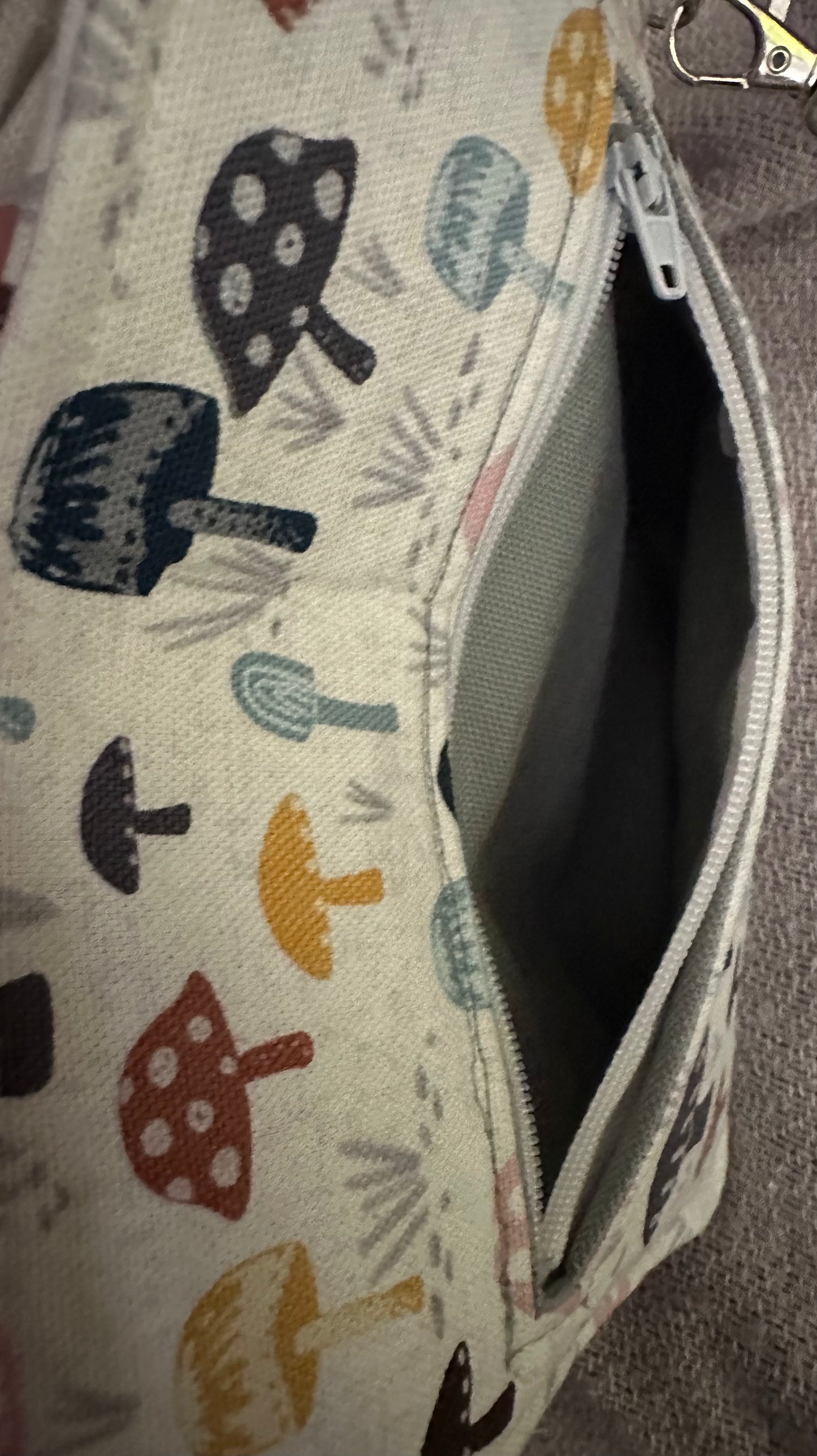 Penny Pen Pouch-Mushroom/Gray